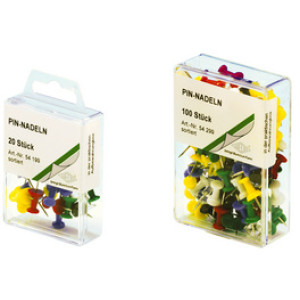 WEDO prikbordspelden, transparant, 12 mm, 20 stuks