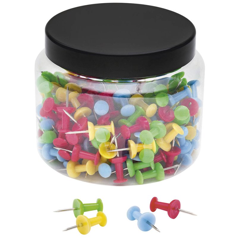 WEDO épingles de tableau liège, noir, 12 mm, 100 pièces