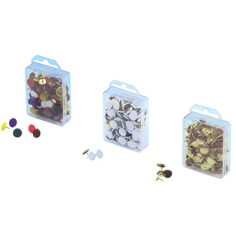 WEDO punaises, revêtement plastique, blanc, 100 pièces