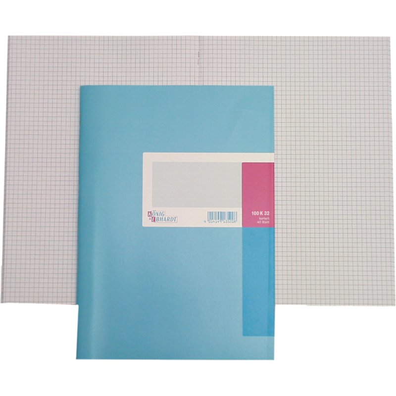 KÖNIG & EBHARDT carnet de poche A6, bleu, reliure cartonnée