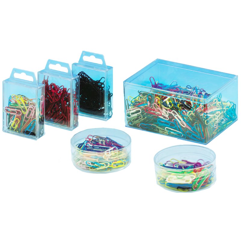 WEDO paper clips, plastic coated, round, 30 pieces