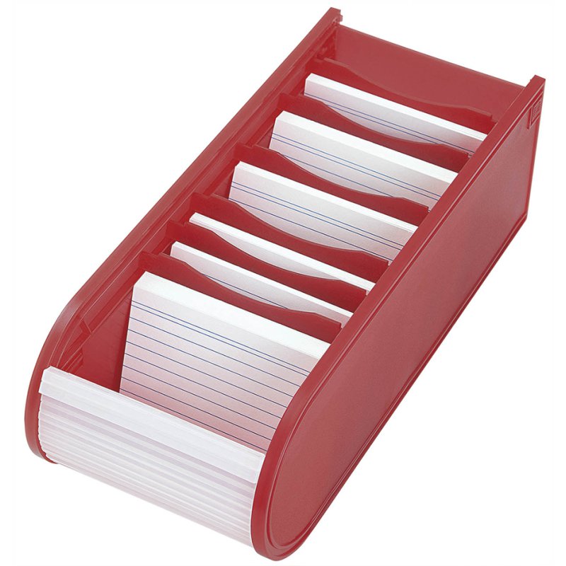 WEDO leerfichekaarten, A8 liggend, rood, 100 kaarten