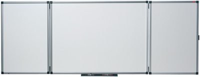 nobo klapbaar whiteboard, 1200×900 mm, wit geëmailleerd, aluminium frame