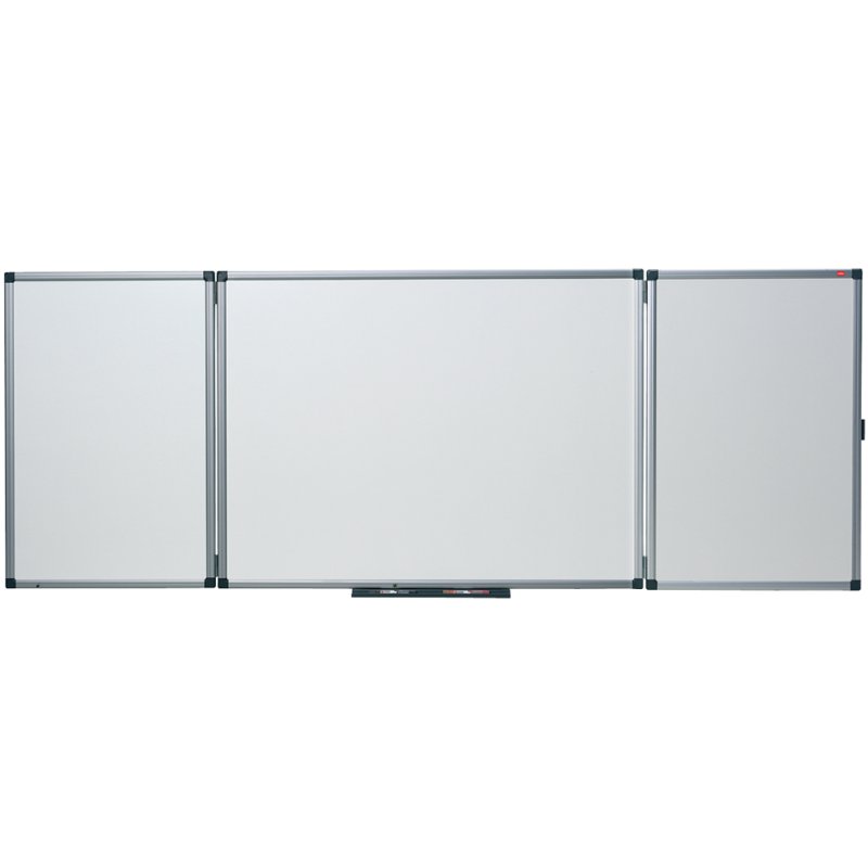 nobo tableau blanc émaillé rabattable, 1500×1200 mm, cadre aluminium
