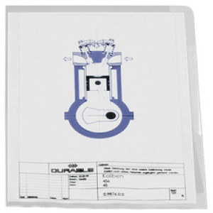 DURABLE documenthoezen A4, PP 0,12 mm, transparant, 100 stuks