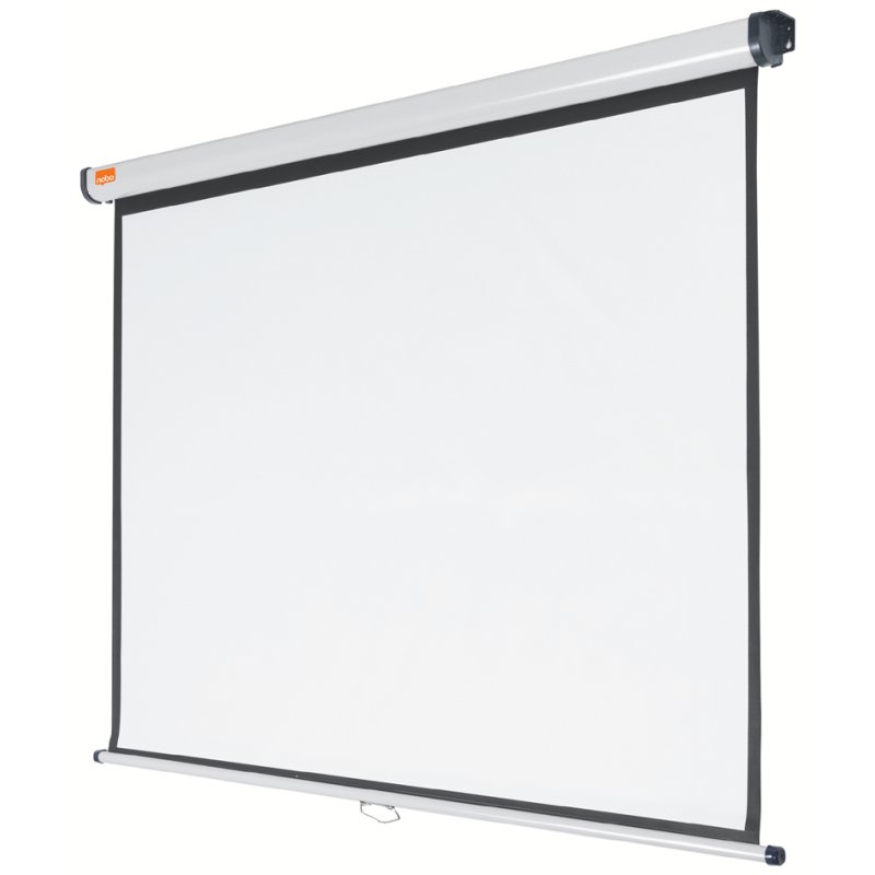 nobo rolscherm Standard, 1450×1088 mm, format 4:3, blanc mat