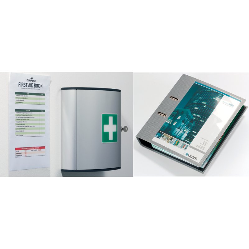 DURABLE zelfklevende documenthoezen A4, transparant, 3 stuks