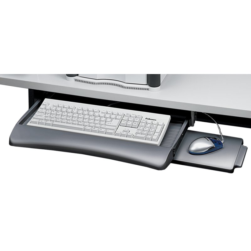 Fellowes toetsenbordbak met muisplank, grafiet, 715×300×84 mm