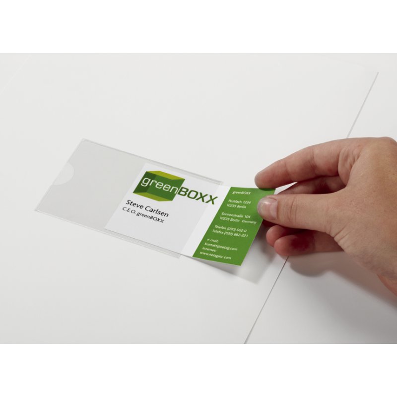 DURABLE pochettes adhésives transparentes, 75×18 mm, 10 pièces