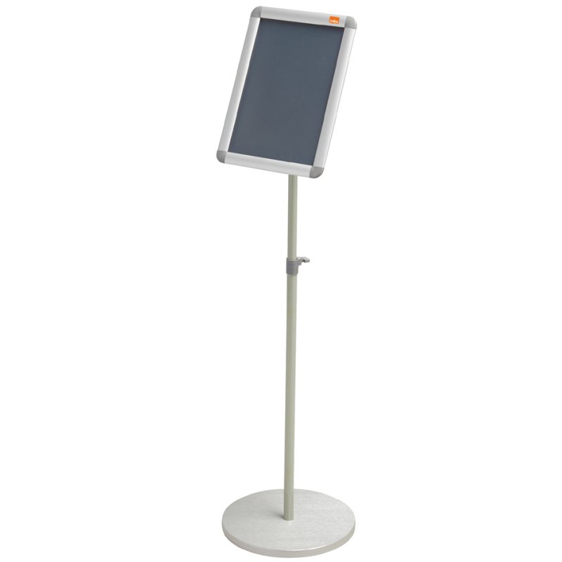 Nobo présentoir d'information A3, hauteur 90 cm, argent/vert