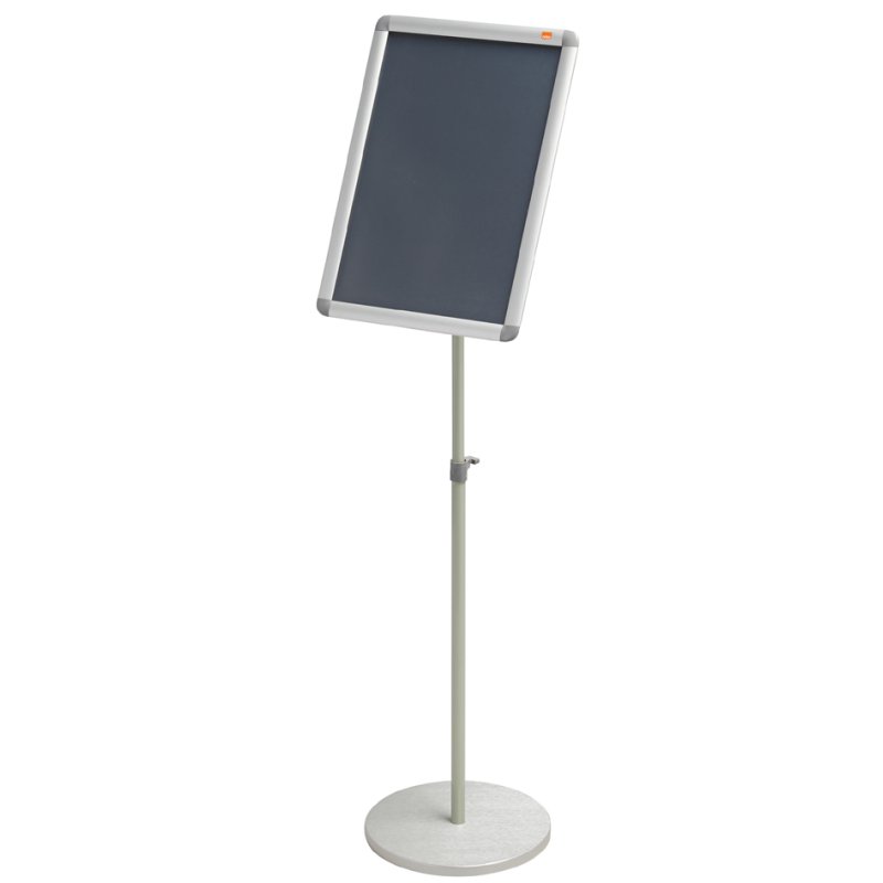 Nobo présentoir d'information A3, hauteur 90 cm, argent/vert