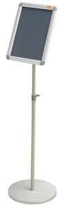 Nobo informatiebord standaard A4, zilver/groen, verstelbaar 85 cm