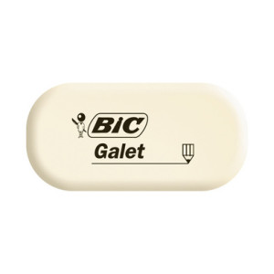 Bic gum wit ovaal, synthetisch rubber, 58×28×13 mm