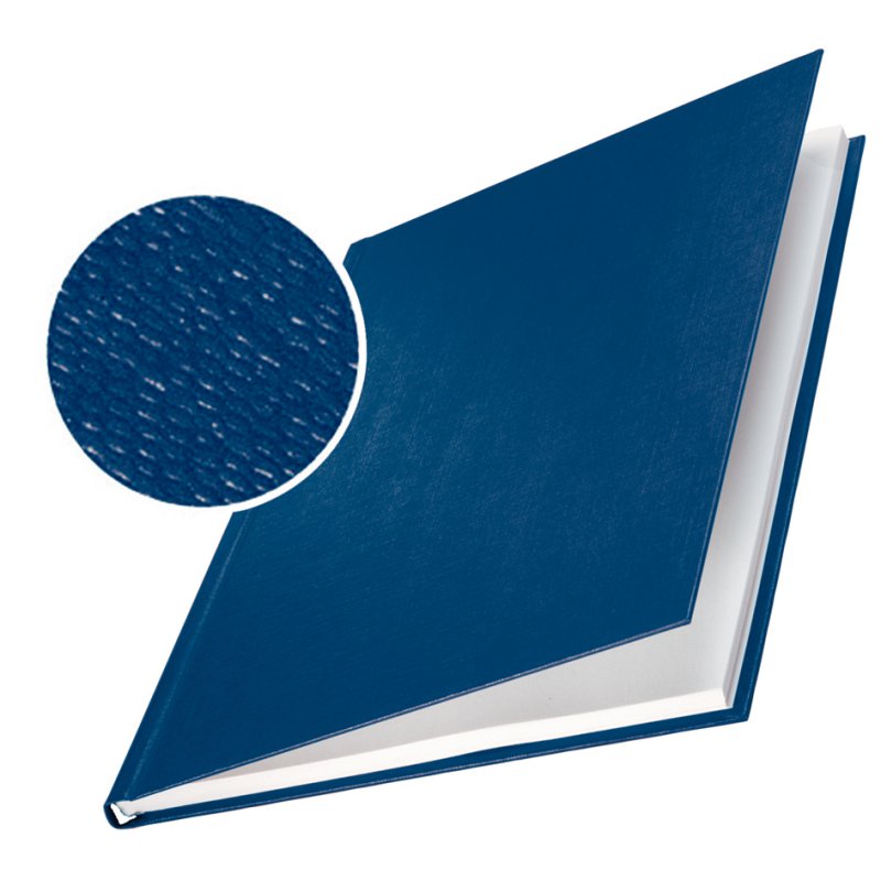 LEITZ chemises à reliure impressBind A4, couverture rigide, bleu, 3,5 mm