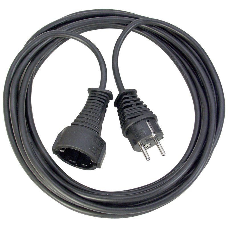 Brennenstuhl verlengkabel, zwart, 5 meter, geaard contact