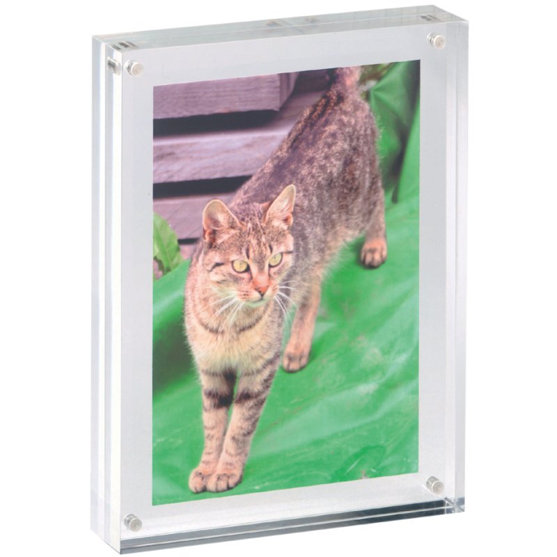 MAUL cadre photo, 115×24×90 mm, transparent, acrylique