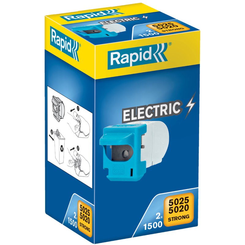Rapid cassette d'agrafes 5080e, pack de 3, 3 × 5000 pièces