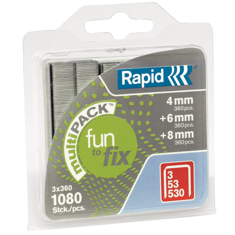 Rapid cassette d'agrafes 5080e, pack de 3, 3 × 5000 pièces