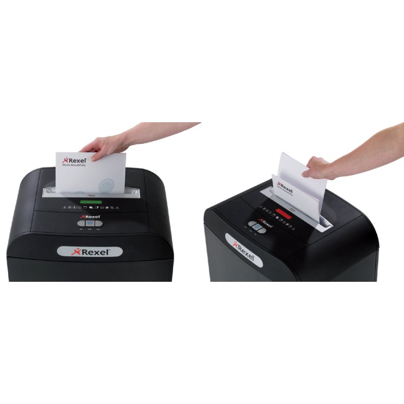 Rexel papiervernietiger Mercury RDX1850, 18-19 vel, 50 liter opvang, zwart/zilver