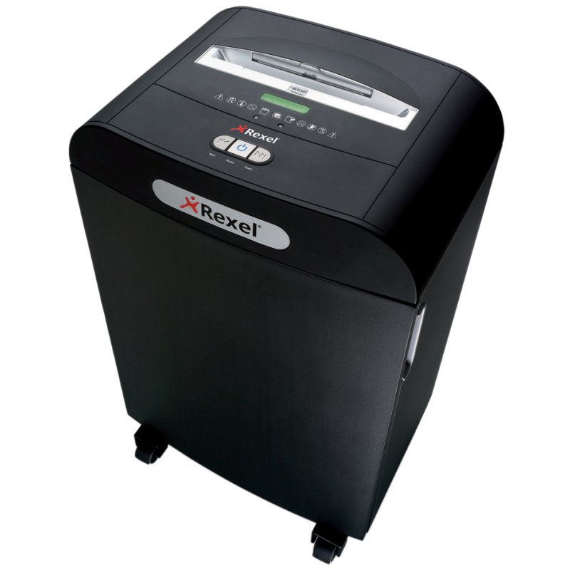 Rexel papiervernietiger Mercury RDX1850, 18-19 vel, 50 liter opvang, zwart/zilver