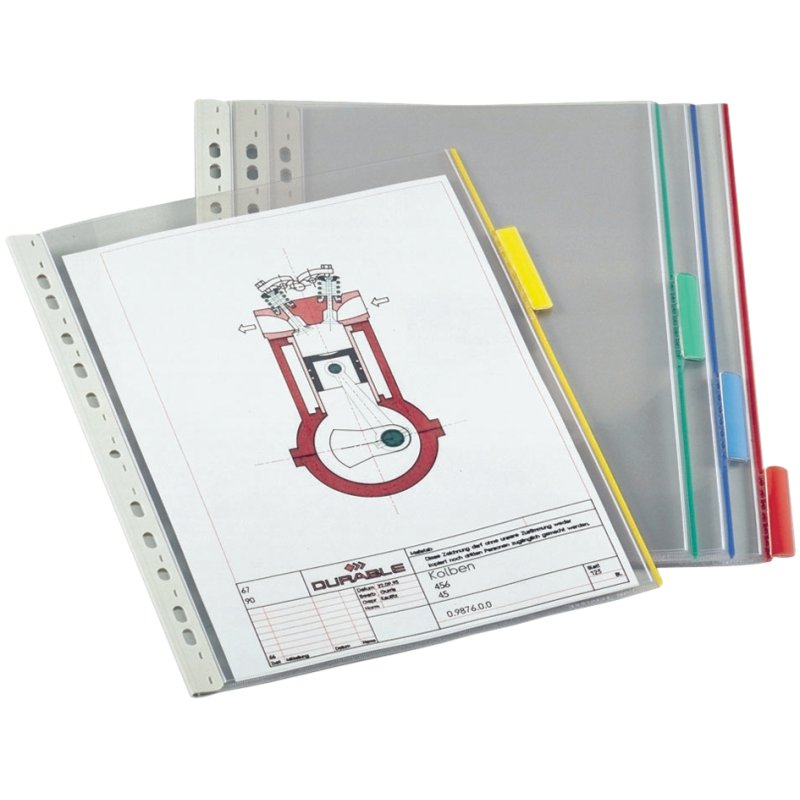 DURABLE Support de bureau pour 10 fiches de visualisation A4, gris