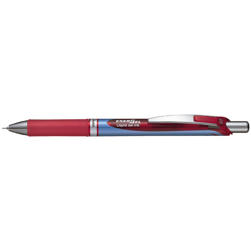 Pentel EnerGel BLN75 gelroller, navulbaar, rood, 0,25 mm