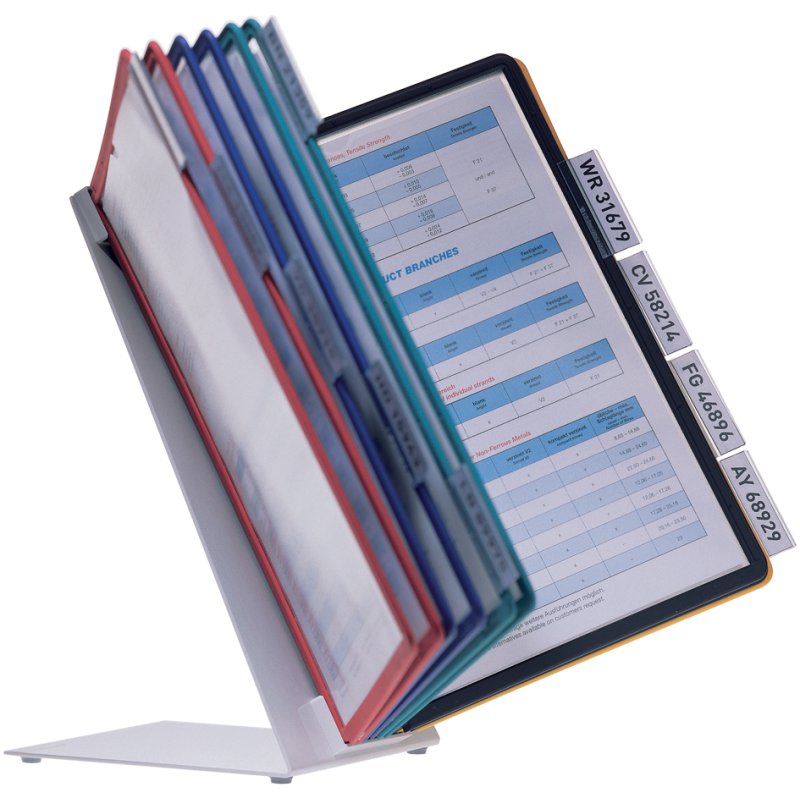 DURABLE présentoir VARIO table 10, ensemble complet, A4, métal gris