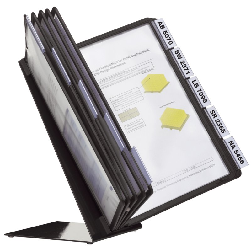 DURABLE présentoir VARIO table 10, ensemble complet, A4, métal gris