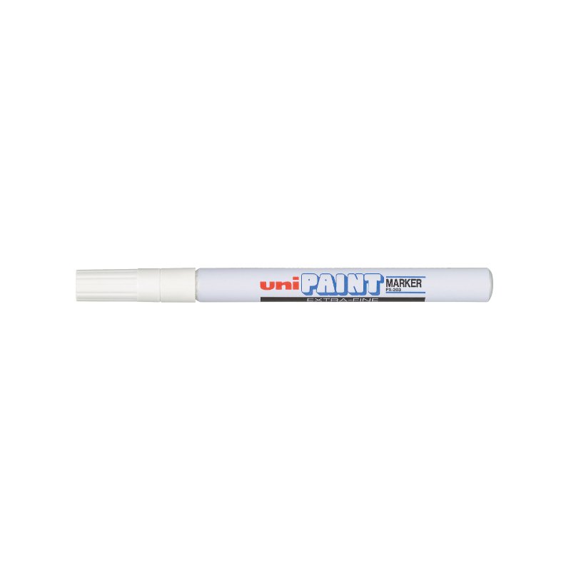 uni-ball permanente markeerstift PX203, wit, 0,5-0,7 mm