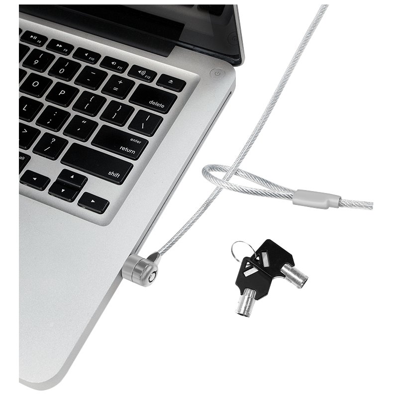 LogiLink laptop lock with key lock, 1.5 m steel cable, 2 keys