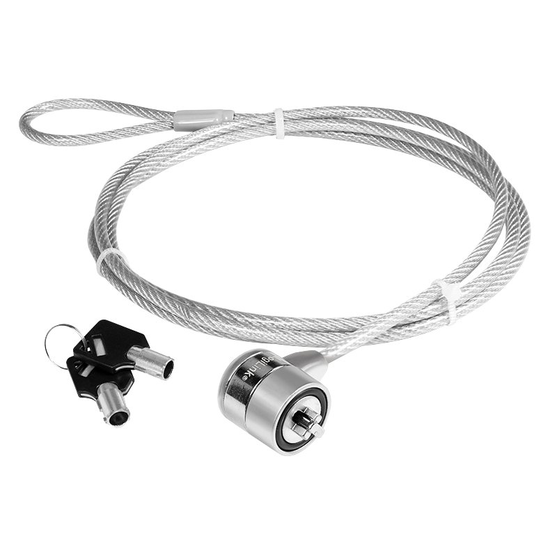 LogiLink laptop lock with key lock, 1.5 m steel cable, 2 keys
