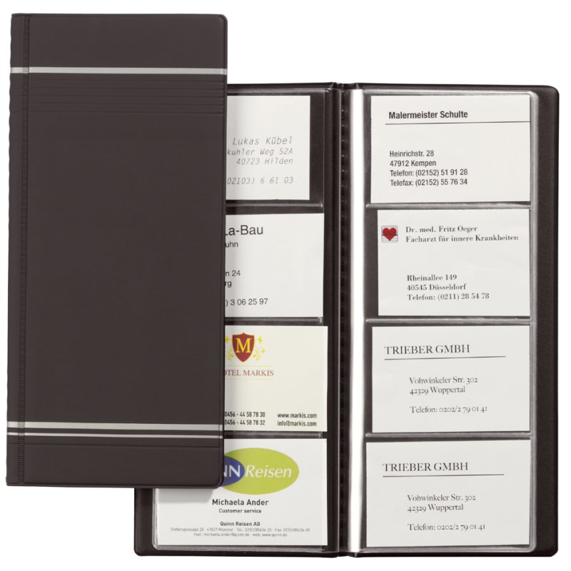 DURABLE album pour cartes de visite VISIFIX, anthracite mat, 96 cartes, pochettes transparentes