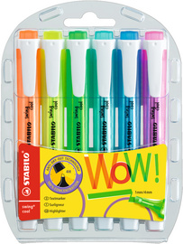 STABILO markeerstift swing cool, 6 stuks in etui, gemixt