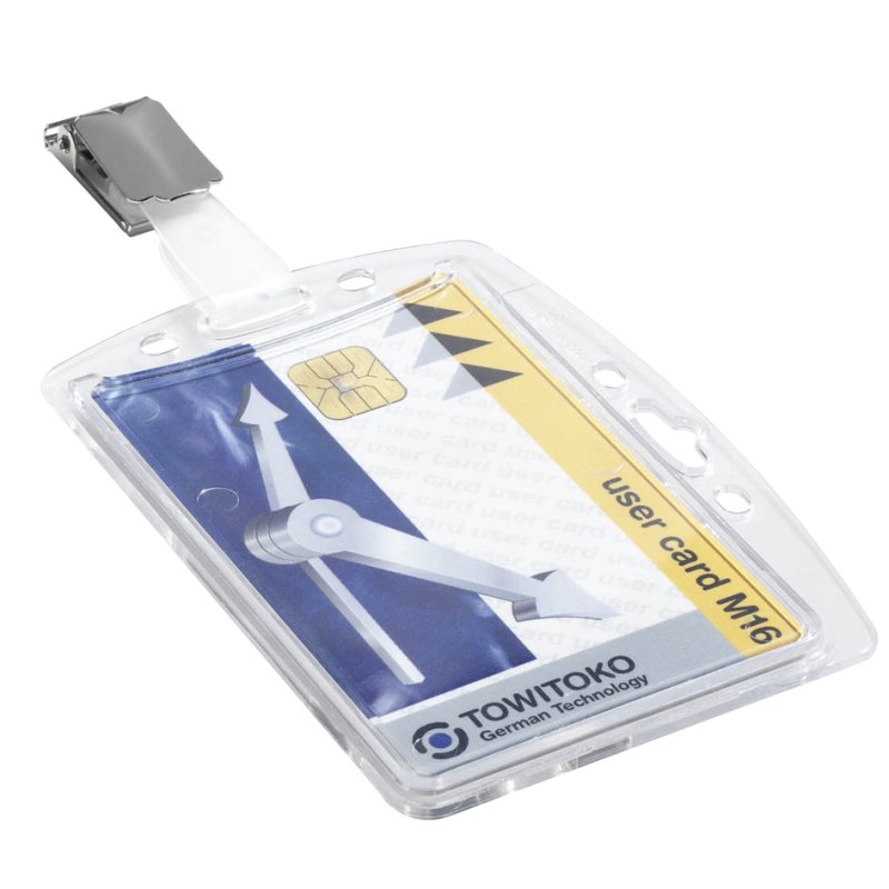 DURABLE porte-cartes de visite avec clip, 54 × 85 mm, 10 pièces
