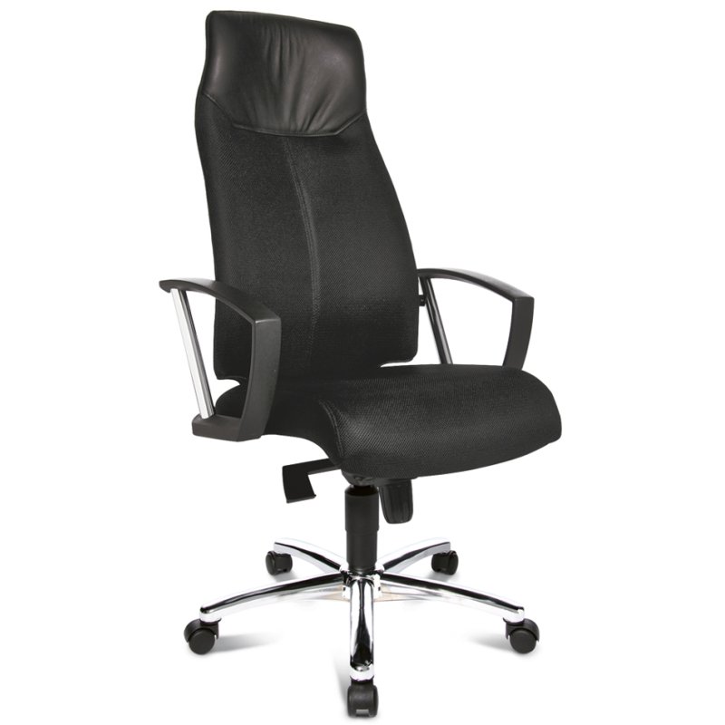 Topstar directeursstoel High Sit up, zwart, met armleuningen