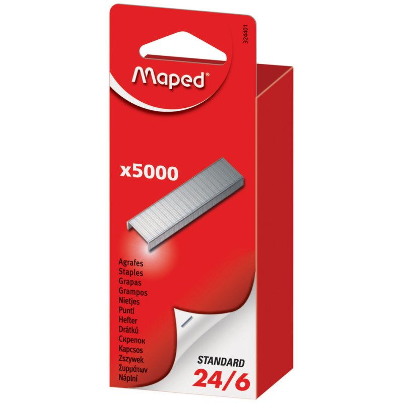 Maped nietjes 24/6, verzinkt, grootverpakking, 5000 stuks