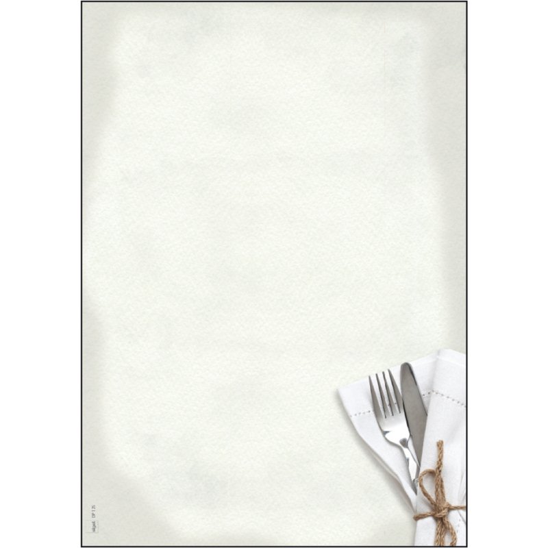 Sigel papier design A4, motif Menu Plats, 90 g/m², 50 feuilles