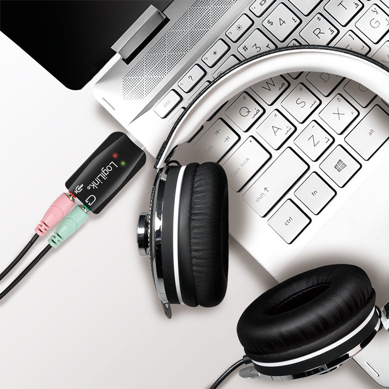 LogiLink Adaptateur audio USB 2.0, son surround 5.1, noir