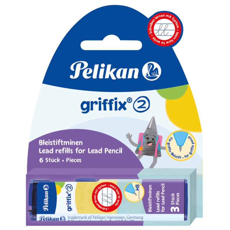 Pelikan griffix mines de crayon, HB, 6 pièces