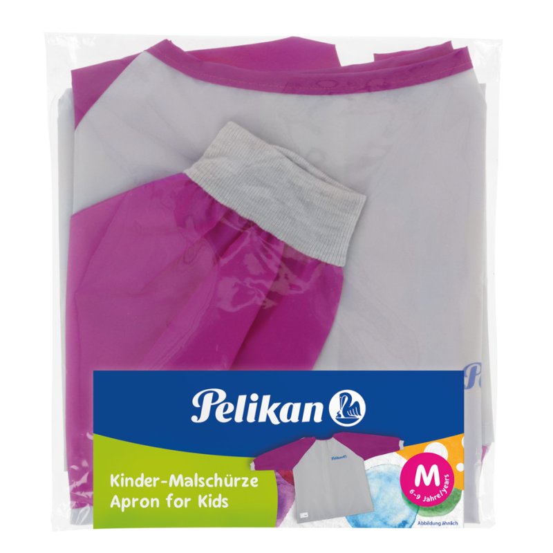 Pelikan tablier enfant garçon, gris/bleu, fermeture auto-agrippante, taille M