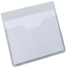 DURABLE naamplaatje transparant, 90×60 mm, zonder clip, 20 stuks