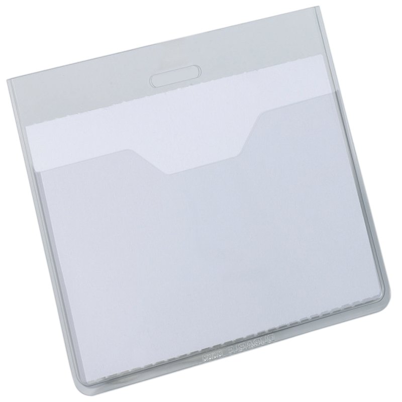 DURABLE naamplaatje transparant, 90×60 mm, zonder clip, 20 stuks