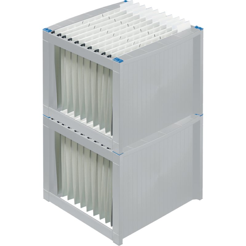 helit rangement de dossiers suspendus the rack, noir, pour 40 dossiers, empilable