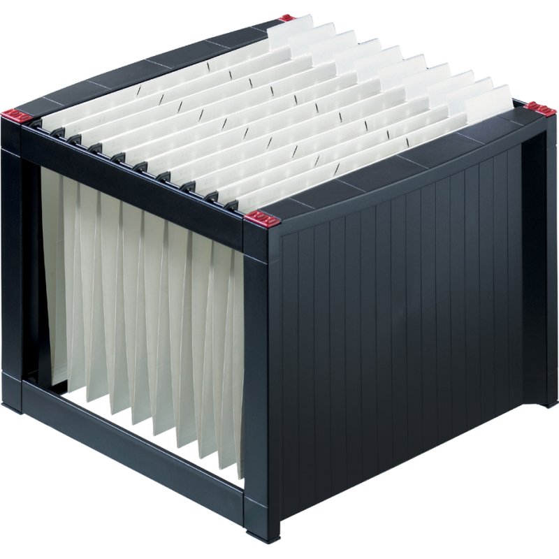 helit rangement de dossiers suspendus the rack, noir, pour 40 dossiers, empilable