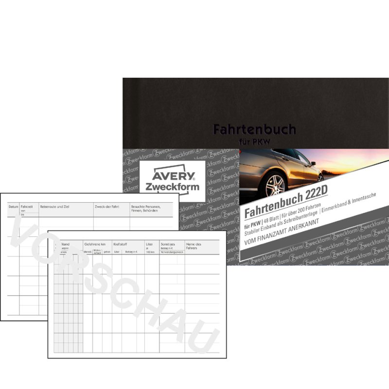 AVERY Zweckform rittenboek Hardcover, wit, A5