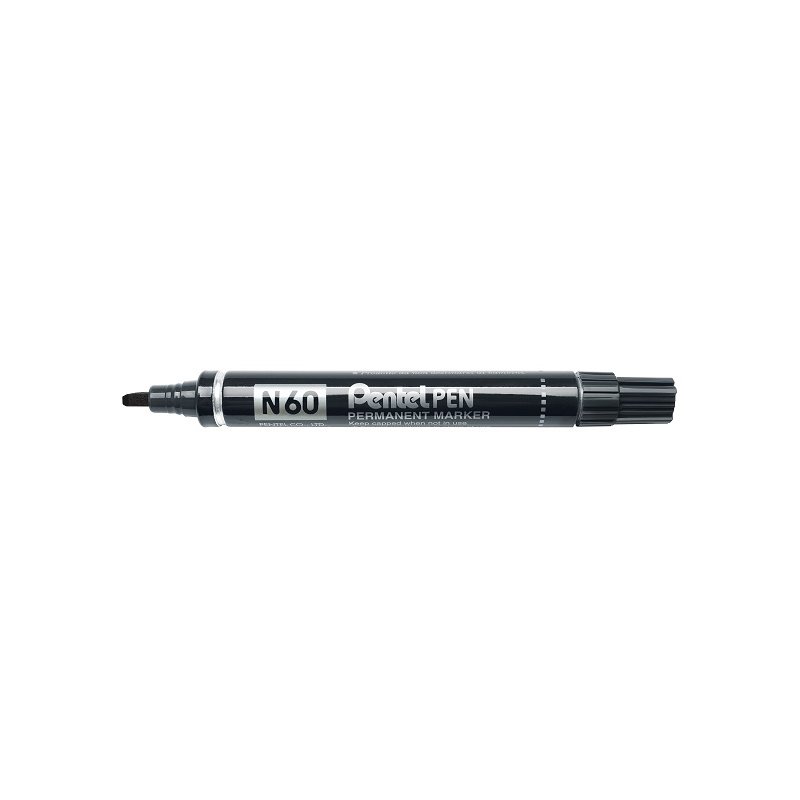 Pentel marqueur permanent, noir, pointe biseautée, 1,5-5,5 mm