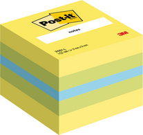 Post-it notitieblokjes Mini, 51×51 mm, geel/groen/blauw, 400 vel