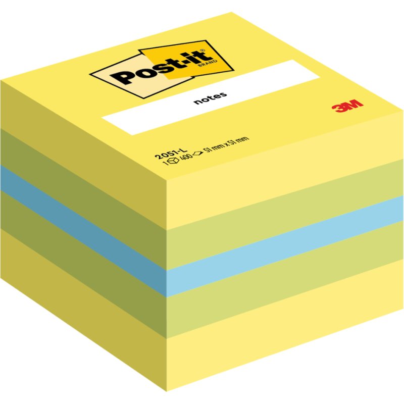 Post-it Bloc-notes adhésif Mini, 51×51 mm, teintes rose/orange, 400 feuilles