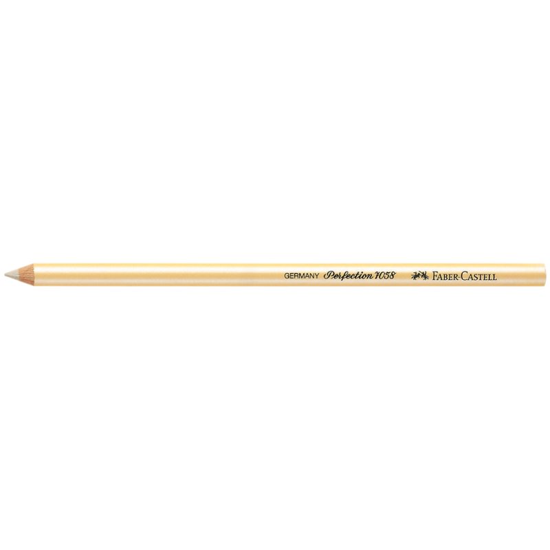Faber-Castell PERFECTION 7058 eraser pencil, white, single-ended