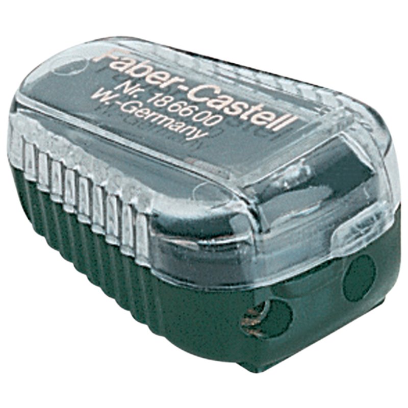 Faber-Castell taille-crayon pour mines de porte-mine, vert, plastique, 2 mm et 3,15 mm